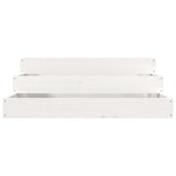 NNEVL Planter White 78x78x27 cm Solid Wood Pine