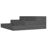 NNEVL Planter Grey 78x78x27 cm Solid Wood Pine