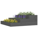 NNEVL Planter Grey 78x78x27 cm Solid Wood Pine