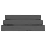 NNEVL Planter Grey 78x78x27 cm Solid Wood Pine