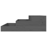 NNEVL Planter Grey 78x78x27 cm Solid Wood Pine