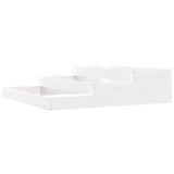NNEVL Planter White 107x107x27 cm Solid Wood Pine