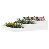 NNEVL Planter White 107x107x27 cm Solid Wood Pine