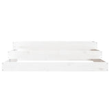 NNEVL Planter White 107x107x27 cm Solid Wood Pine