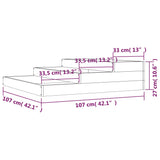 NNEVL Planter White 107x107x27 cm Solid Wood Pine