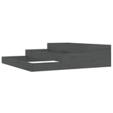 NNEVL Planter Grey 107x107x27 cm Solid Wood Pine