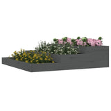 NNEVL Planter Grey 107x107x27 cm Solid Wood Pine