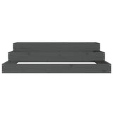 NNEVL Planter Grey 107x107x27 cm Solid Wood Pine