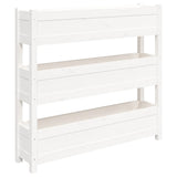 NNEVL Planter White 112x25x104.5 cm Solid Wood Pine