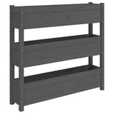 NNEVL Planter Grey 112x25x104.5 cm Solid Wood Pine