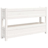 NNEVL Planter White 112x25x66 cm Solid Wood Pine