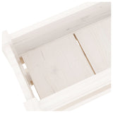 NNEVL Planter White 112x25x66 cm Solid Wood Pine