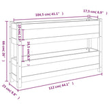 NNEVL Planter White 112x25x66 cm Solid Wood Pine