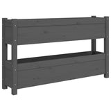 NNEVL Planter Grey 112x25x66 cm Solid Wood Pine