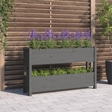 NNEVL Planter Grey 112x25x66 cm Solid Wood Pine