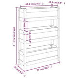 NNEVL Planter 77x25x104.5 cm Solid Wood Pine