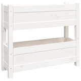 NNEVL Planter White 77x25x66 cm Solid Wood Pine