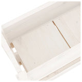 NNEVL Planter White 77x25x66 cm Solid Wood Pine