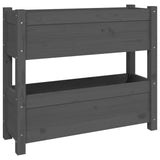 NNEVL Planter Grey 77x25x66 cm Solid Wood Pine