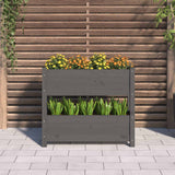 NNEVL Planter Grey 77x25x66 cm Solid Wood Pine
