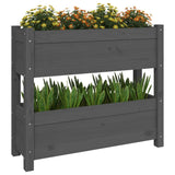 NNEVL Planter Grey 77x25x66 cm Solid Wood Pine