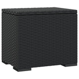 NNEVL Ottoman with Cushion Black 40x30x40 cm Poly Rattan