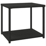 NNEVL Side Table Black 55x45x49 cm Poly Rattan
