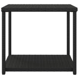 NNEVL Side Table Black 55x45x49 cm Poly Rattan