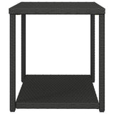 NNEVL Side Table Black 55x45x49 cm Poly Rattan