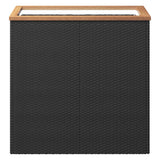 NNEVL Planter Black 80x40x80 cm Poly Rattan