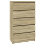 NNEVL Drawer Cabinet Sonoma Oak 60x36x103 cm Engineered Wood