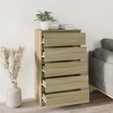 NNEVL Drawer Cabinet Sonoma Oak 60x36x103 cm Engineered Wood