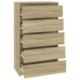 NNEVL Drawer Cabinet Sonoma Oak 60x36x103 cm Engineered Wood