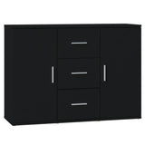 NNEVL Sideboard Black 91x29.5x65 cm Engineered Wood