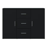 NNEVL Sideboard Black 91x29.5x65 cm Engineered Wood