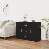 NNEVL Sideboard Black 91x29.5x65 cm Engineered Wood