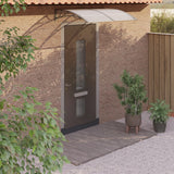 NNEVL Door Canopy Grey 150x100 cm Polycarbonate