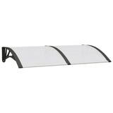 NNEVL Door Canopy Black and Transparent 150x80 cm Polycarbonate