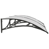 NNEVL Door Canopy Black and Transparent 150x80 cm Polycarbonate