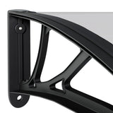 NNEVL Door Canopy Black and Transparent 150x80 cm Polycarbonate