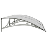 NNEVL Door Canopy Grey 150x80 cm Polycarbonate