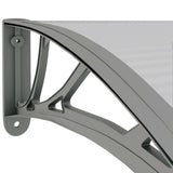 NNEVL Door Canopy Grey 150x80 cm Polycarbonate