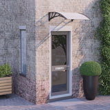 NNEVL Door Canopy Black and Transparent 80x80 cm Polycarbonate