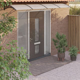 NNEVL Door Canopy Black and Transparent 400x80 cm Polycarbonate