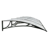 NNEVL Door Canopy Black 400x100 cm Polycarbonate