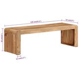 NNEVL TV Stand 110x33x33 cm Solid Wood Acacia