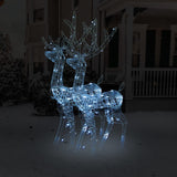 NNEVL Acrylic Reindeer Christmas Decorations 2 pcs 120 cm Cold White