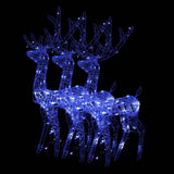 NNEVL Acrylic Reindeer Christmas Decorations 3 pcs 120 cm Blue
