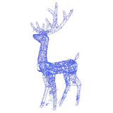 NNEVL Acrylic Reindeer Christmas Decorations 3 pcs 120 cm Blue