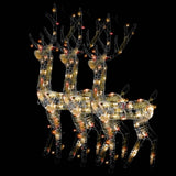 NNEVL Acrylic Reindeer Christmas Decorations 3 pcs 120cm Multicolour